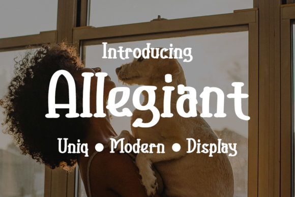 Allegiant Display Font: Smooth Curves for Fashion Branding Online
