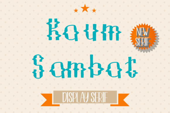 Kaum Sambat Font: A Chunky Lettered Display Typeface