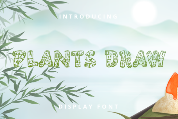 Plants Draw Font: A Distinct Outlined Display Typeface