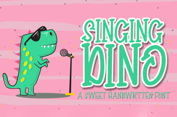 Singing Dino: A Cute Quirky Display Font for Editorial Design