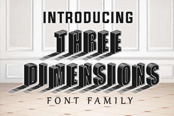 Three Dimensions: A Premium 3D Display Font for Editorial Design