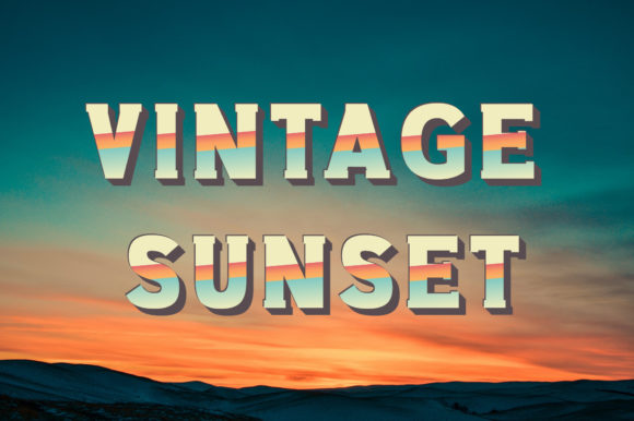 Vintage Sunset Display Font for Bold Retro Branding
